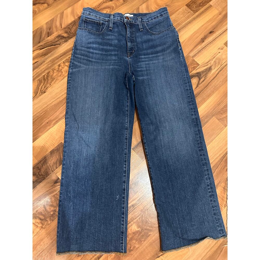 Madewell Slim Wide-Leg Crop Medium Wash Denim Jeans Size 29 - Picture 5 of 5